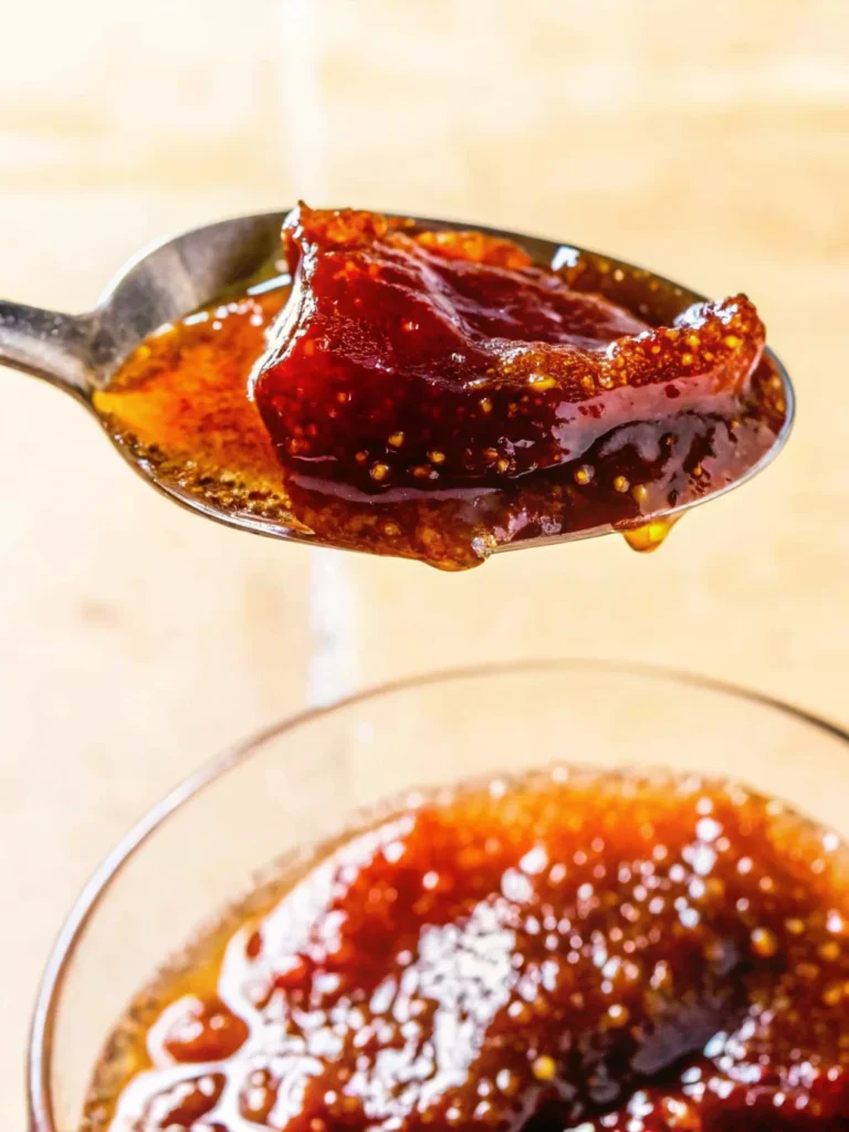 A bowl of spicy Indian brinjal pickle (eggplant achar) in oil with visible mustard seeds and red chili flakes.
