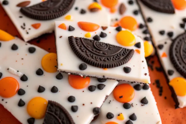 Easy White Chocolate Halloween Oreo Bark