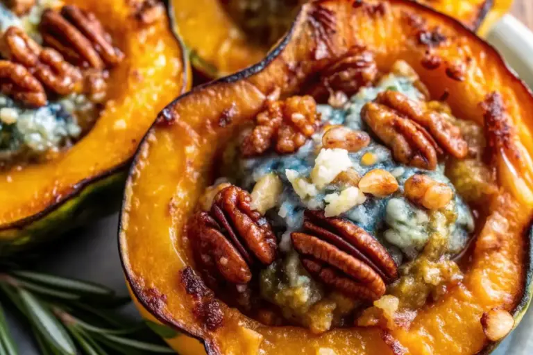Easy Maple Pecan Roasted Acorn Squash Recipe (50 Minutes) | Perfect Fall Side Dish