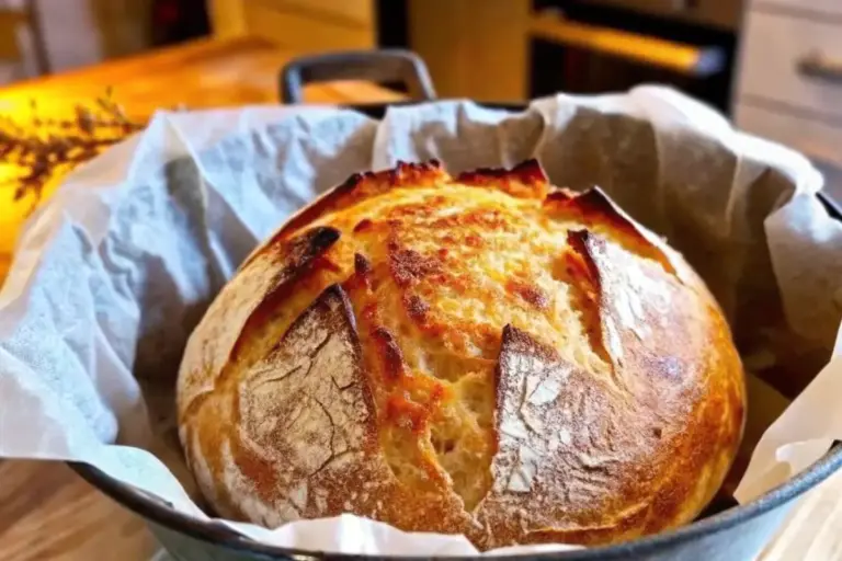 Easy Dutch Oven No-Knead Crusty Bread Recipe – Bakery Quality at Home!