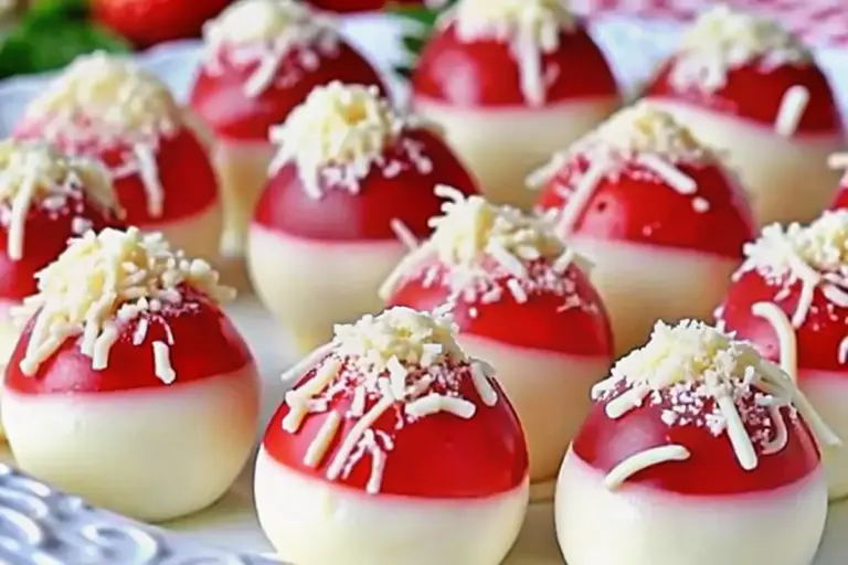 Easy White Chocolate Strawberry Cheesecake Bites Recipe | No-Bake Dessert