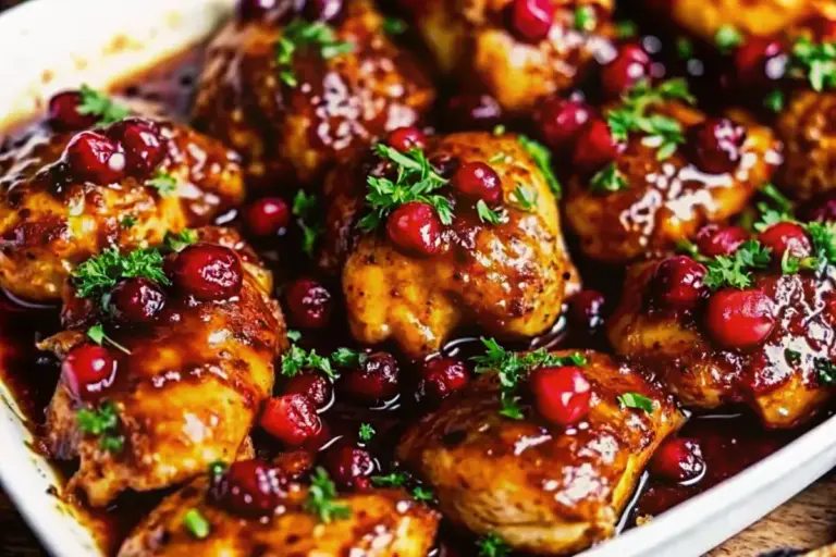 Best Spring Meals Recipe: Cranberry Orange Glazed Chicken (One Pan!)