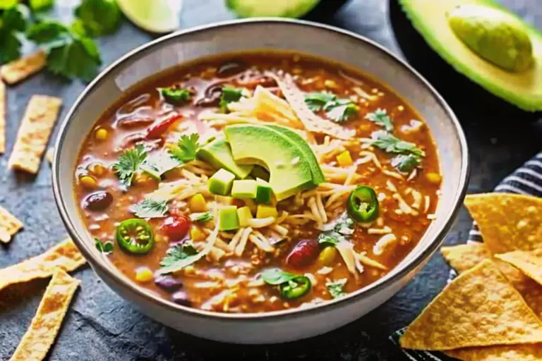 Easy One-Pot Vegetarian Tortilla Soup (Meal Prep Friendly!)