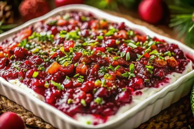 Best Christmas Dips and Appetizers: Sweet & Spicy Cranberry Dip