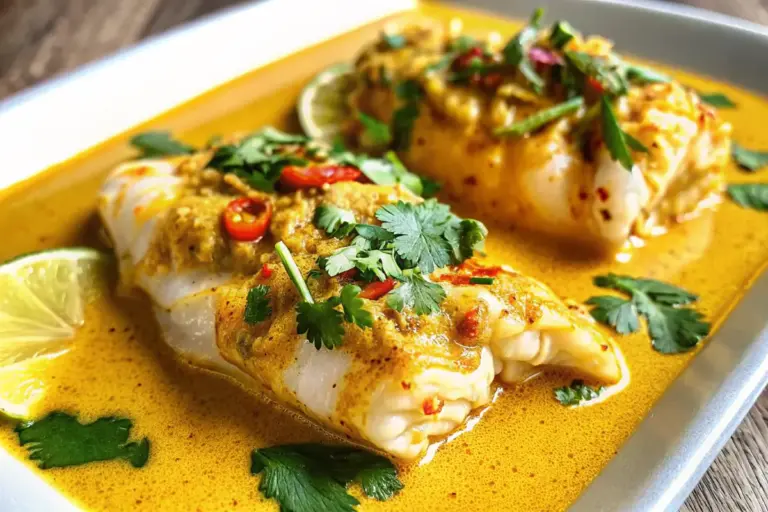 Healthy Baked Cod in Coconut Curry Sauce—Quick, Easy, Delicious