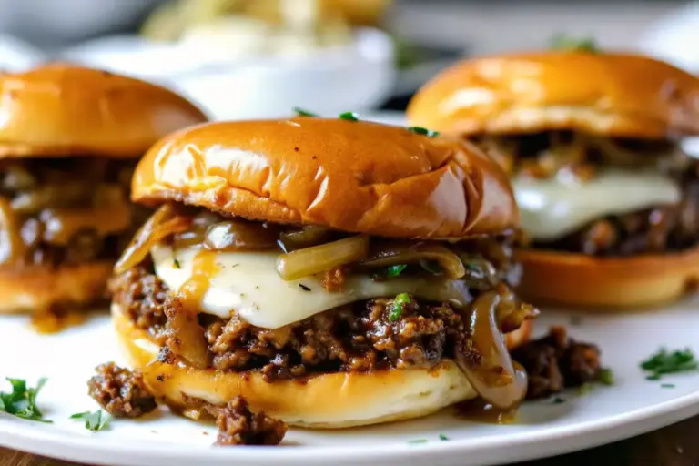 Simple French Onion Beef Sloppy Joes