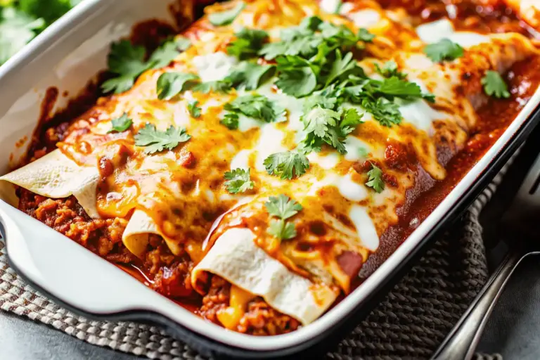 Easy Ground Beef Enchiladas Recipe