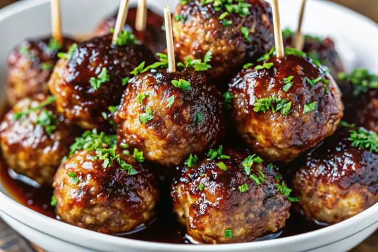 Healthy Honey Garlic Cocktail Meatballs for Holidays