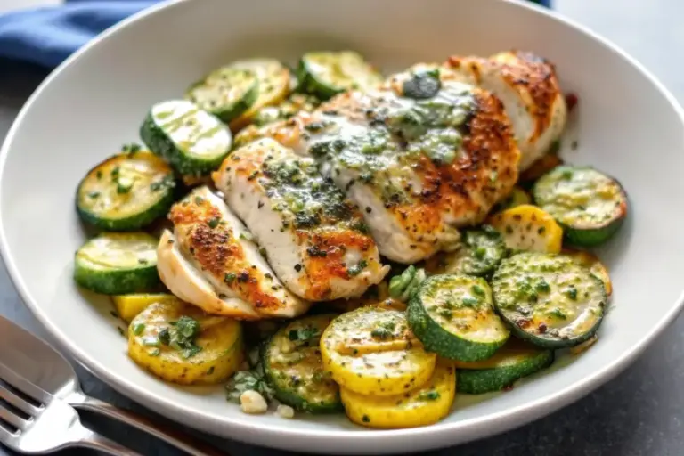 Easy Mediterranean Chicken Zucchini Bake