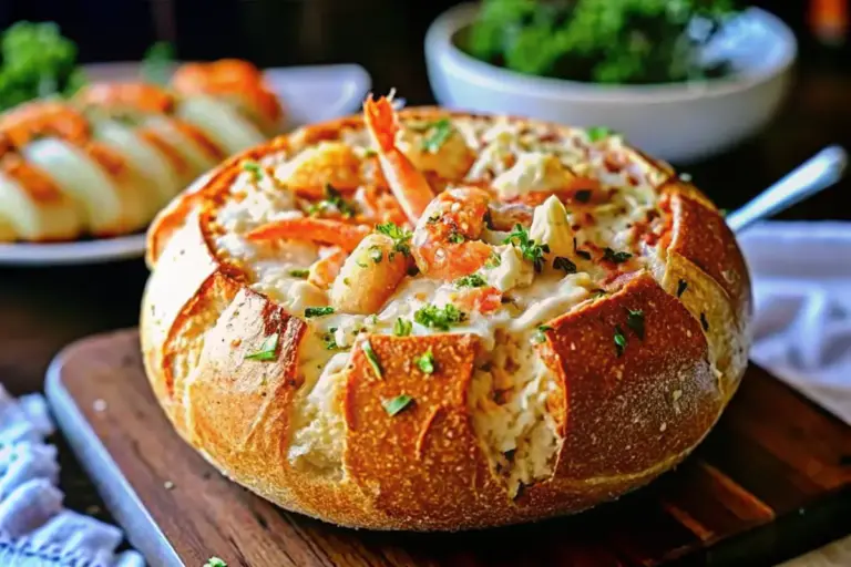 Best Stuffed Seafood Soup Bread Bowl Recipe