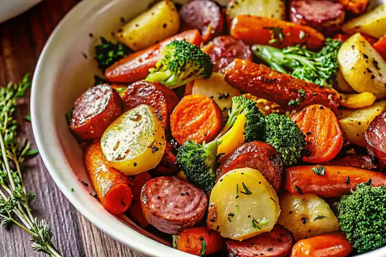 Healthy One-Pan Honey Garlic Kielbasa Recipe