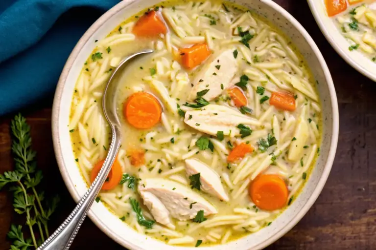 Easy Chicken Orzo Soup with Fresh Lemon