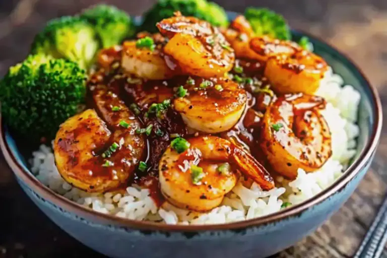 Homemade Honey Garlic Shrimp Bowls Recipe