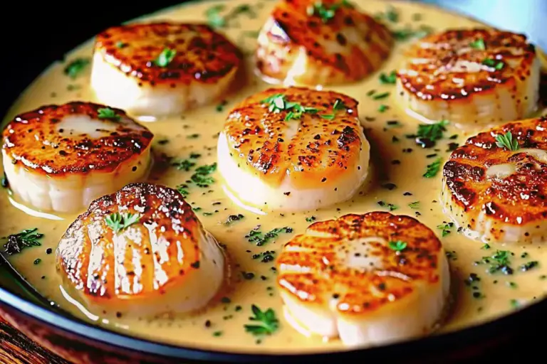 Easy Cajun Scallops in Creamy Sauce Delight