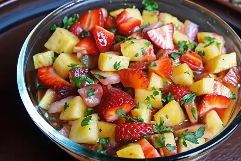 Healthy Strawberry Pineapple Salsa Recipe
