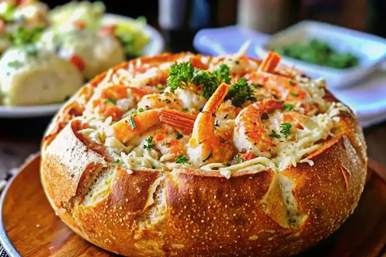 Best Stuffed Seafood Soup Bread Bowl Recipe