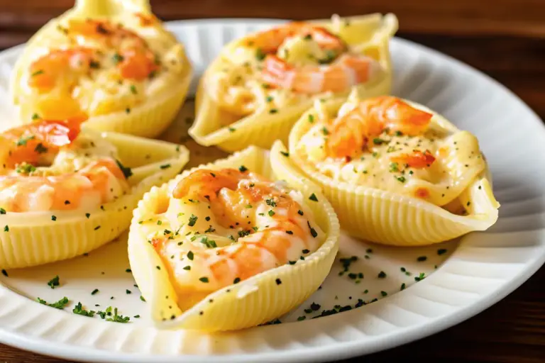 Simple Creamy Seafood Stuffed Shells Recipe