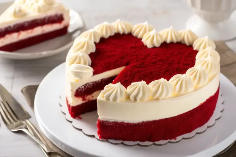 Best Strawberry Red Velvet Heart Cake Recipe