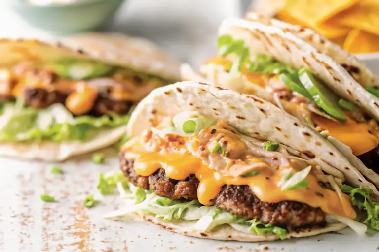 Easy Smash Burger Tacos with Homemade Big Mac Sauce