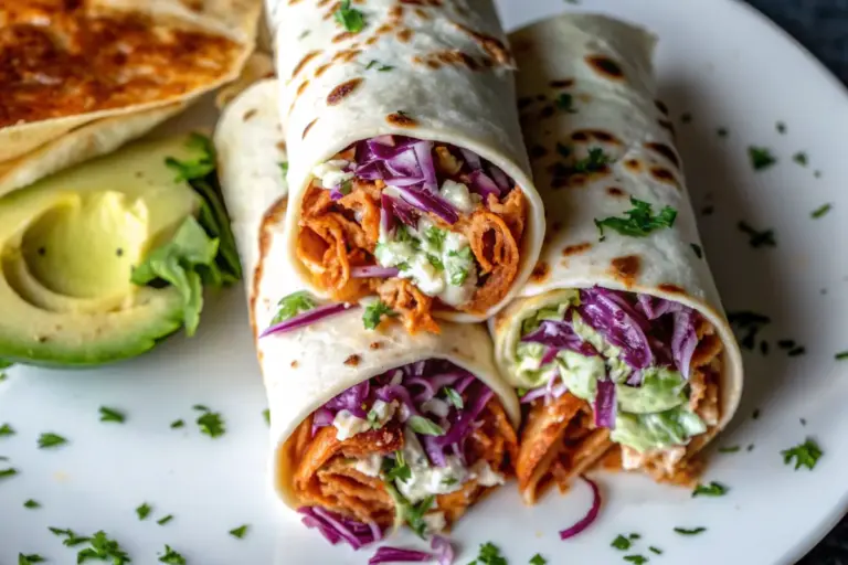 Quick BBQ Chicken Coleslaw Wraps Recipe