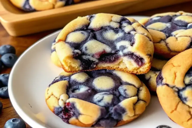 Homemade Blueberry Cheesecake Swirl Cookie Recipe