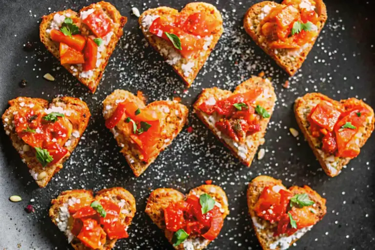 Healthy Heart-Shaped Bruschetta Recipe