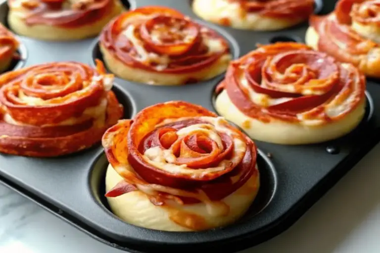 Healthy Pizza Roses for Valentine’s Day