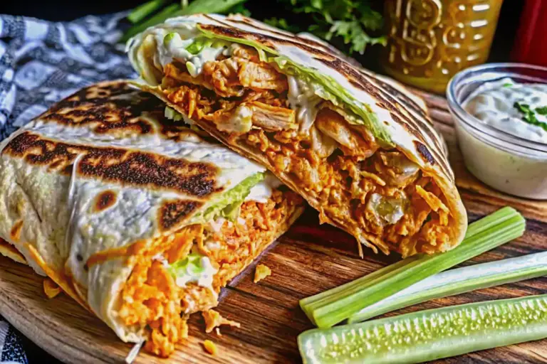 Quick Buffalo Chicken Caesar Wrap Recipe