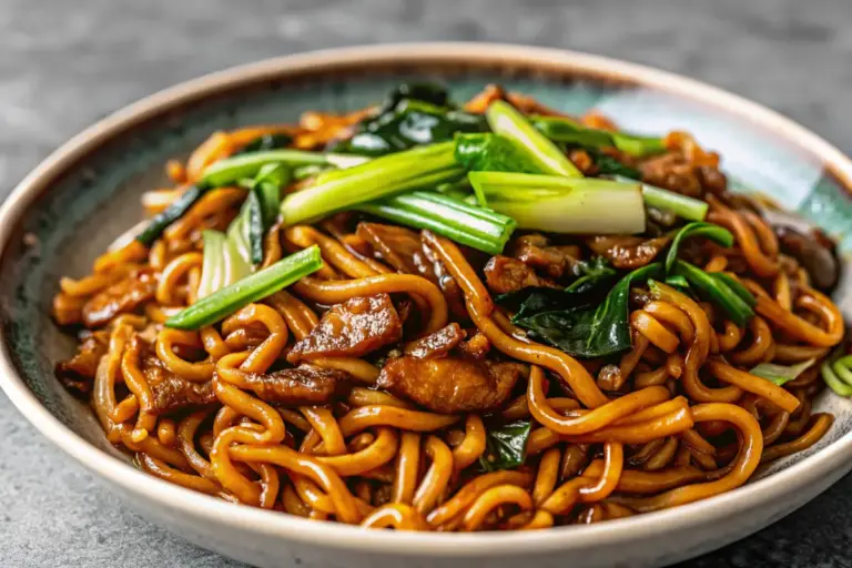 Easy Savory Shanghai Fried Noodles Recipe