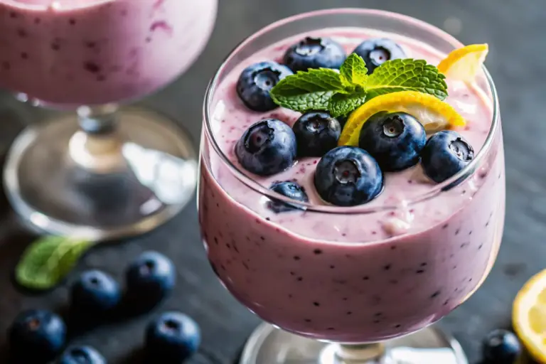Best Lemon Blueberry Mousse from Cottage Cheese