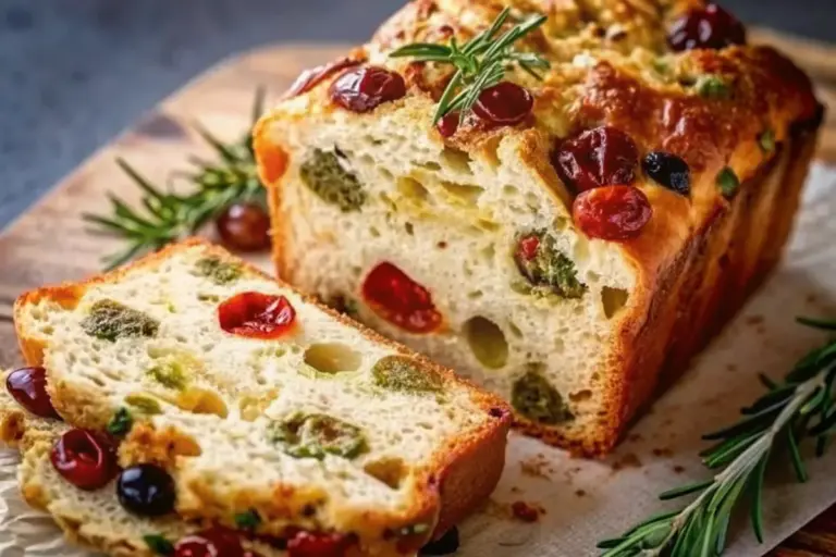 Healthy Cheese & Olive Quick Bread Recipe