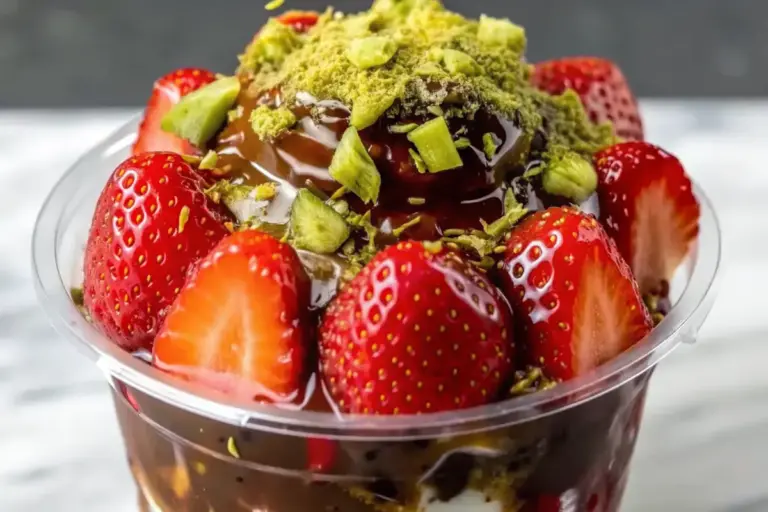 Easy Dubai Chocolate Strawberry Cup Recipe