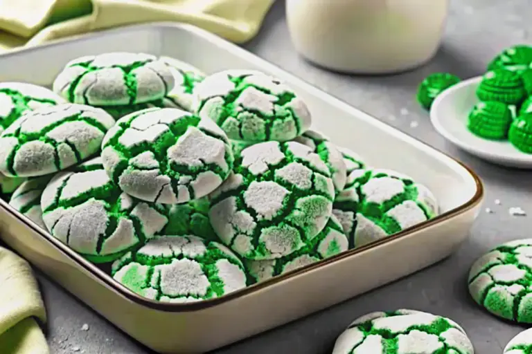 Easy Green Crackly Cookies for St. Patty’s!