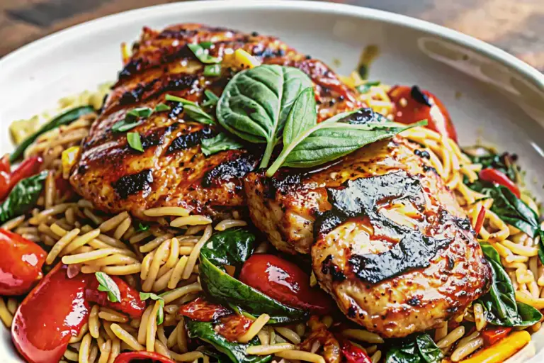 Quick Balsamic Chicken Orzo Recipe