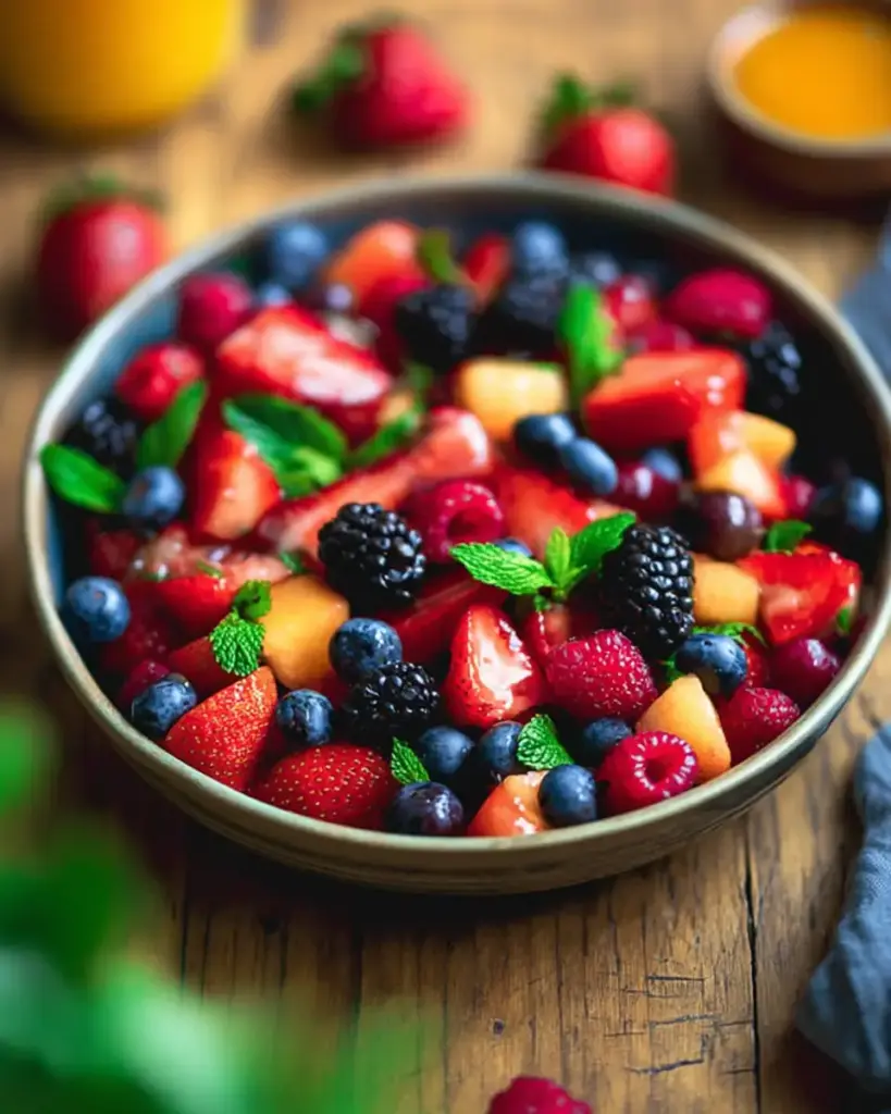 A delicious plate of A Delightful Mixed Berry Salad Recipe