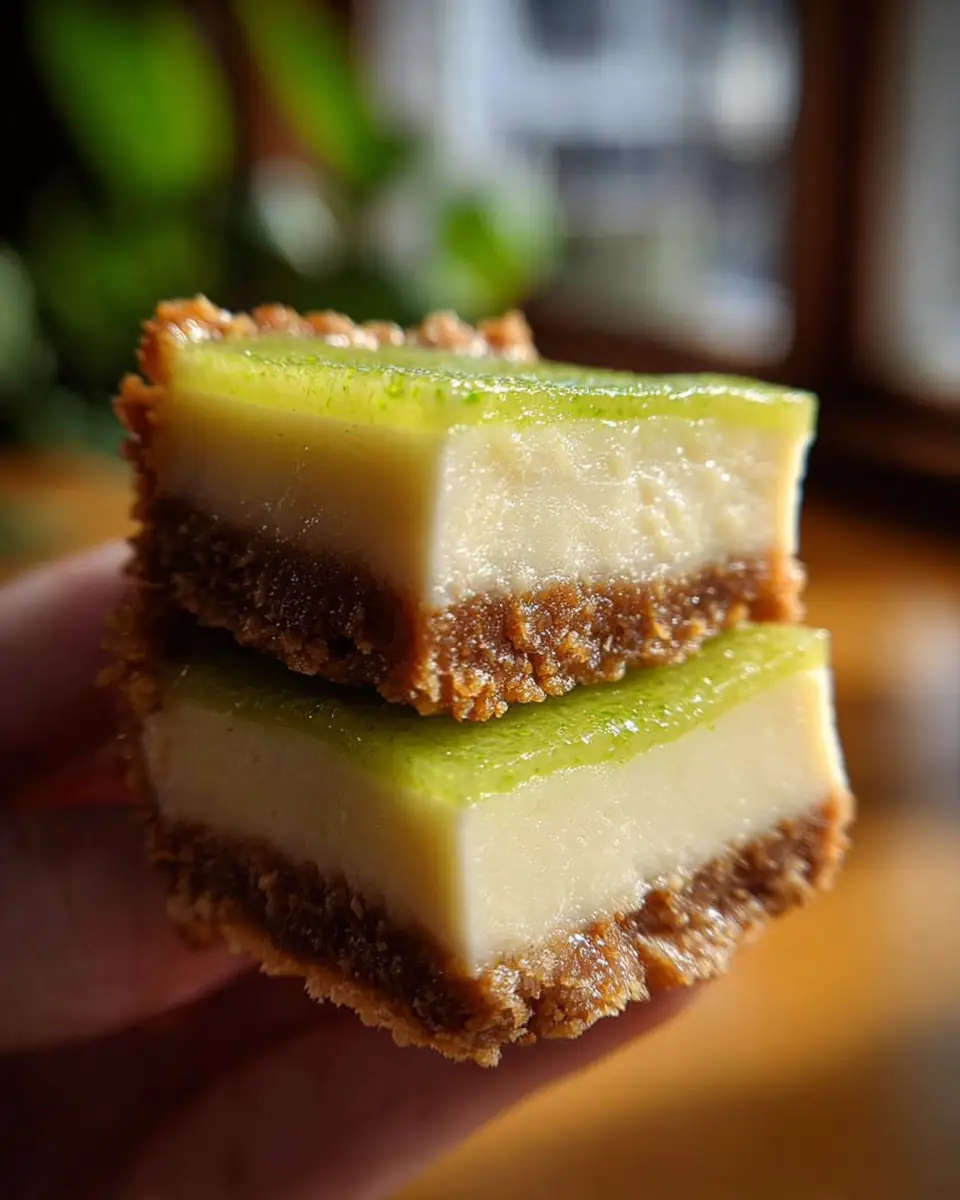 A delicious plate of Amaya's Amazing Key Lime Pie Bars Delight