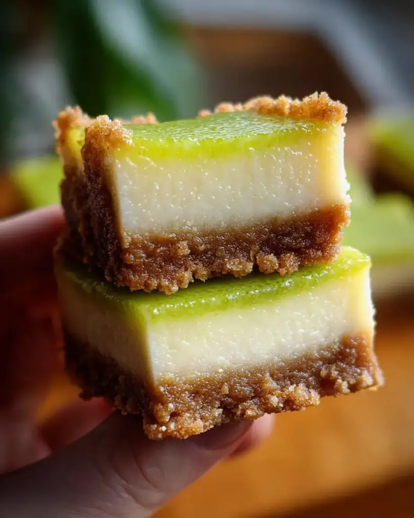 A delicious plate of Amaya's Amazing Key Lime Pie Bars Delight
