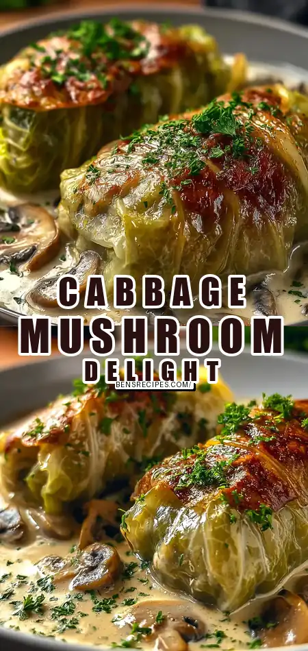 Stuffed Cabbage Rolls with Mushroom Sauce: Discover Delight!