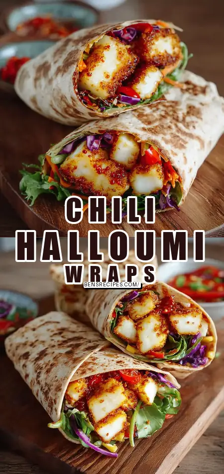 Sweet Chili Halloumi Wraps | Easy Vegetarian Lunch