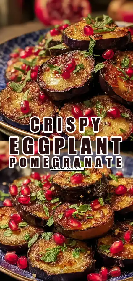 Crispy Air-Fried Eggplant Rounds with Pomegranate Bliss