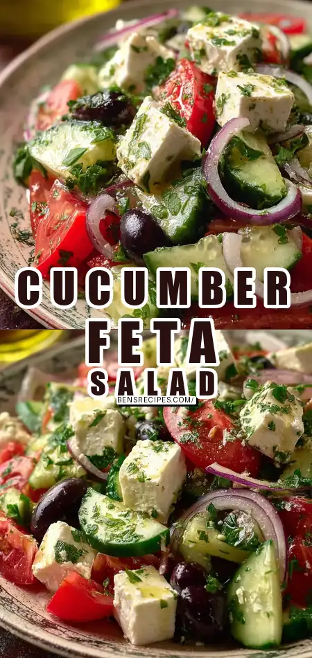 Cucumber Feta Salad with Lemon Greek Vinaigrette