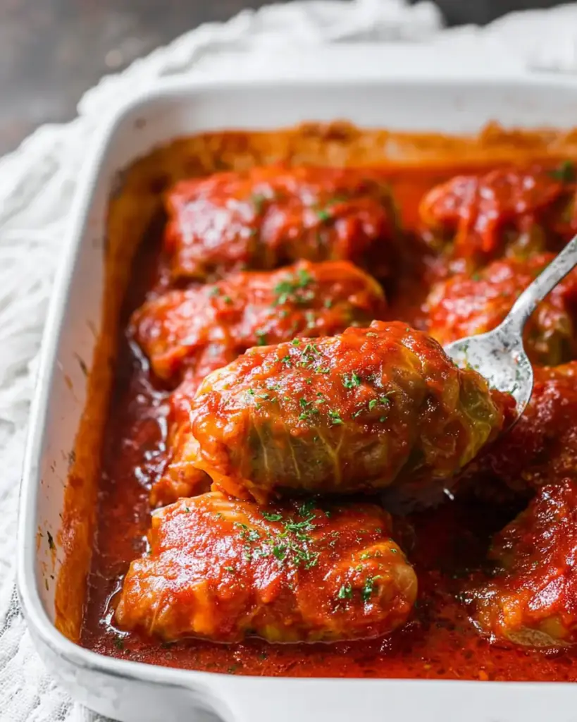 A delicious plate of Cabbage Rolls