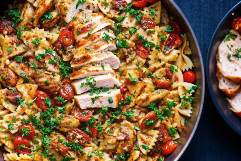 Quick Creamy Chicken Pesto Pasta Recipe