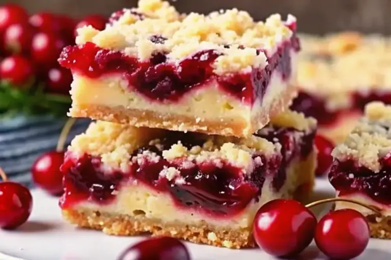 Easy Christmas Cherry Cheesecake Bars Recipe