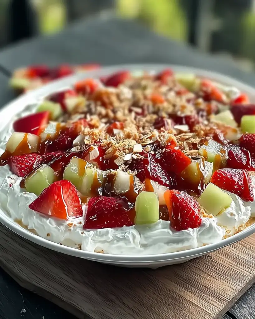 A delicious plate of Cheesecake Fruit Salad