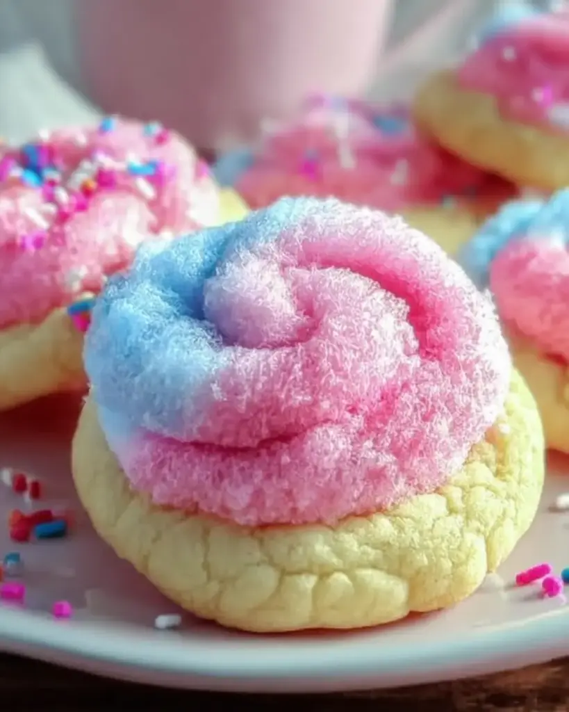 A delicious plate of Cotton Candy Cookies
