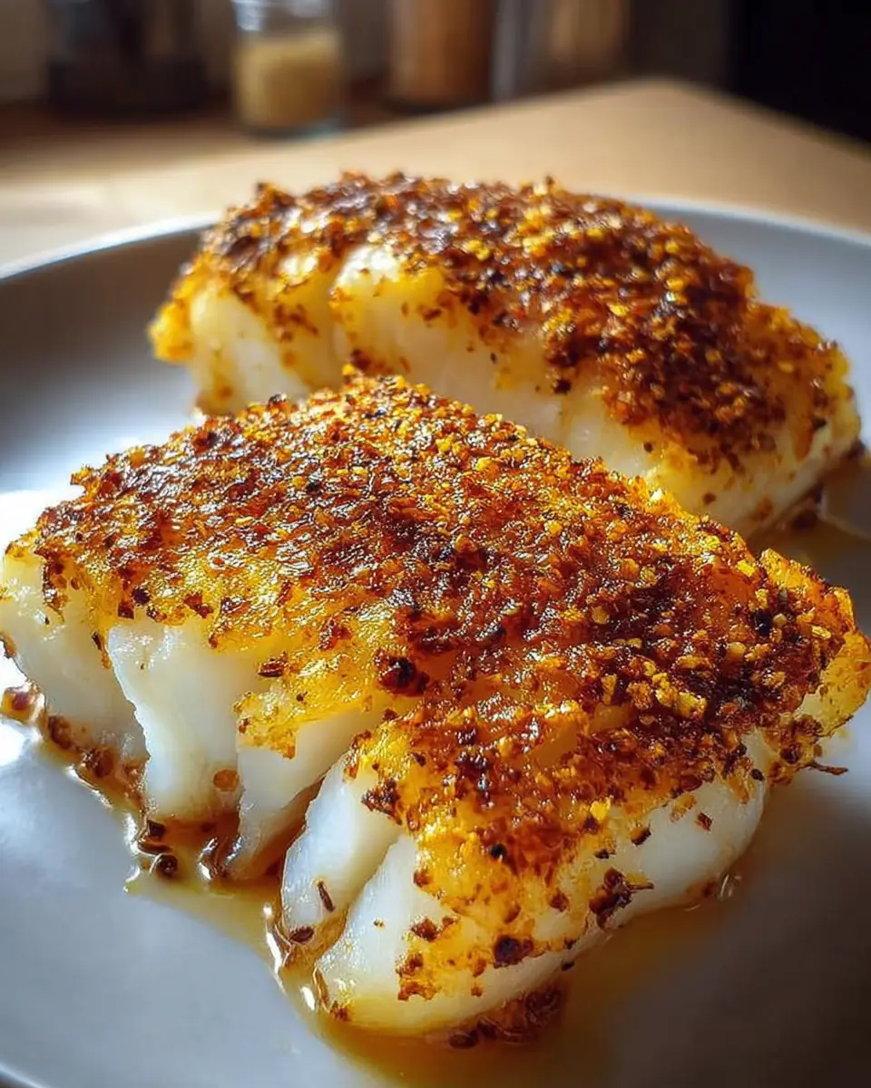 A delicious plate of Crispy Air Fryer Cod Fillets Ready in 15 Minutes