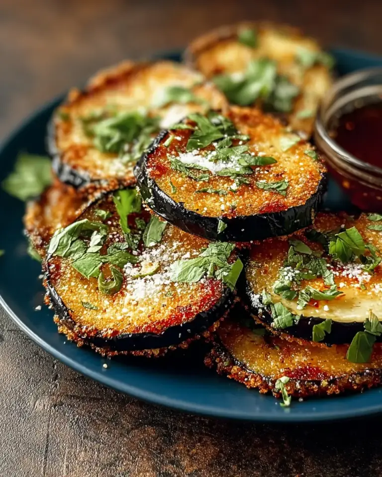 A delicious plate of Crispy Baked Eggplant Recipes
