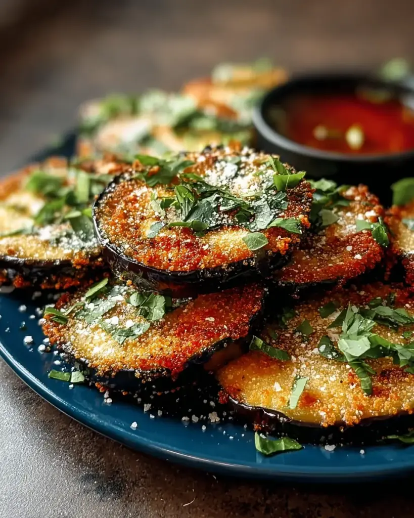 A delicious plate of Crispy Baked Eggplant Recipes