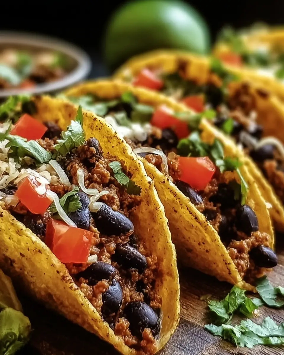 A delicious plate of Crispy Black Bean Tacos: Savory Crunch for Easy Dinners